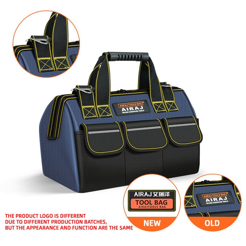 Bolsa De Ferramentas Lona Profissional Soldador Eletricista Ferramenta Uso Geral Multiuso Caixa Organizadora Base macia