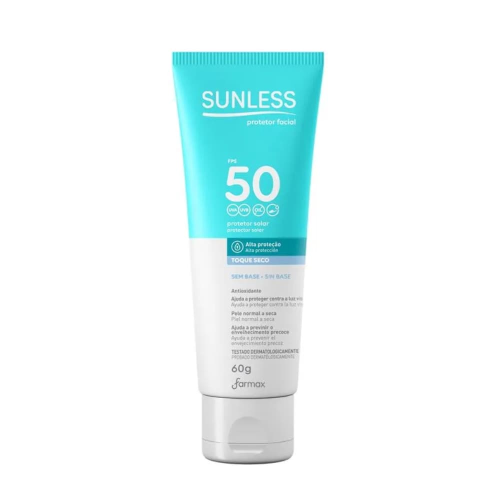 Protetor Solar Facial Fps50 Sunless 60g Toque Seco