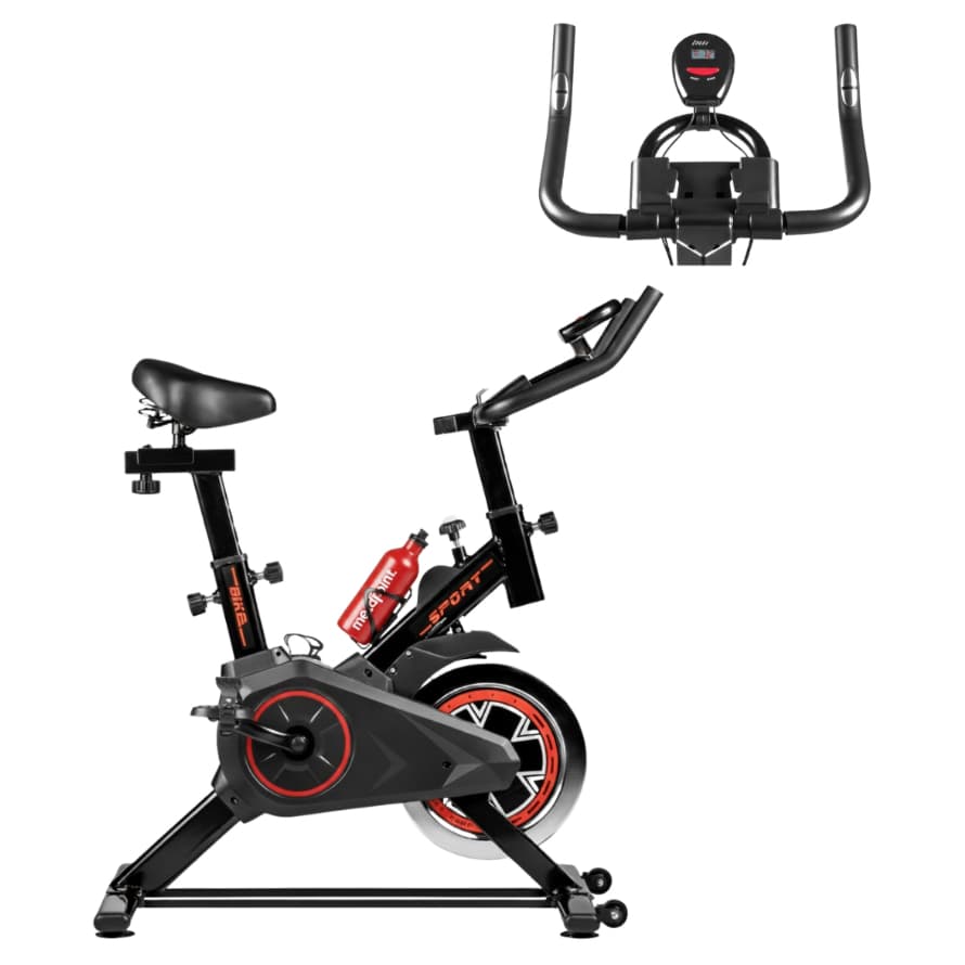 Bicicleta bike Ergometrica Spinning treino Medpoint Bike Exercicio Monitor Digital Vermelha Preta Verde