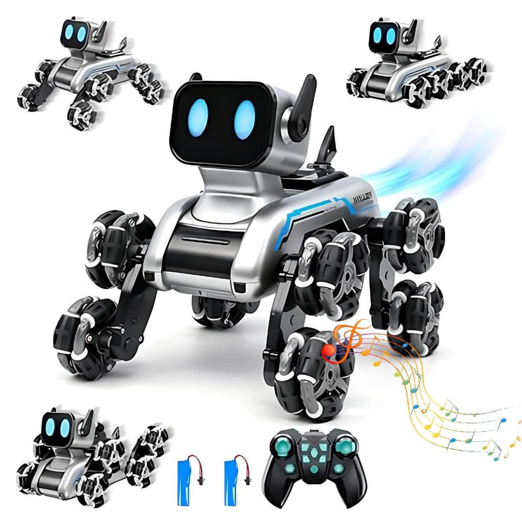 Cachorro Robô com Controle Remoto – Luzes e Música para Crianças 6–12 Anos