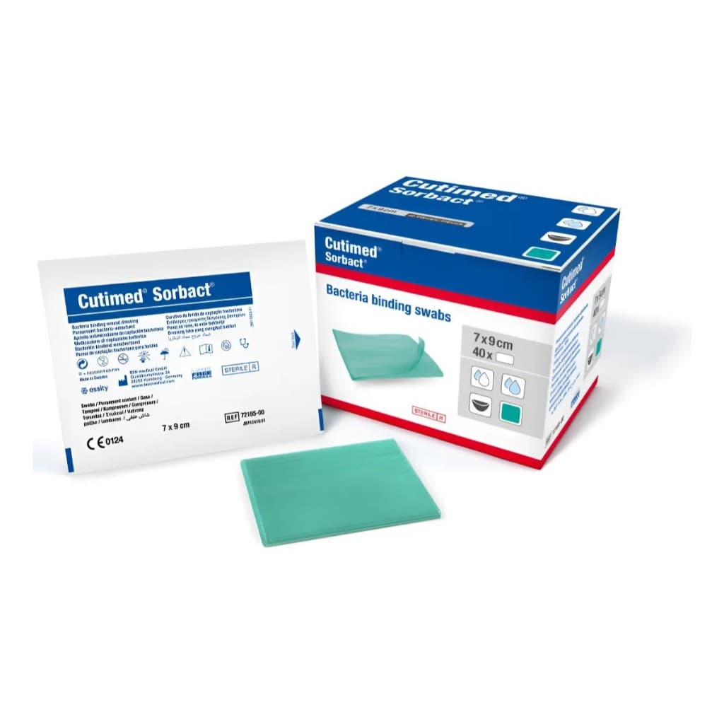 Sorbact Cutimed 7 x 9cm Curativo antisséptico antibacteriano - Kit c/ 3 unidades