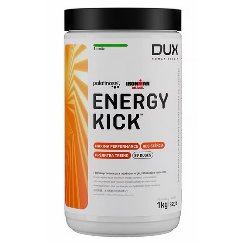 Pré e Intra Treino Sem Cafeína Kick Sem Cafeína Pote 1kg Dux