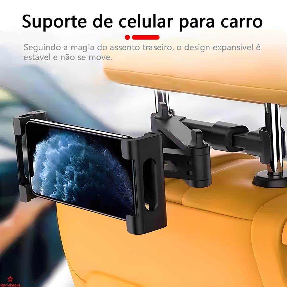 Suporte Para Banco Traseiro De Carro 360° Giratório Extensível Dobrável