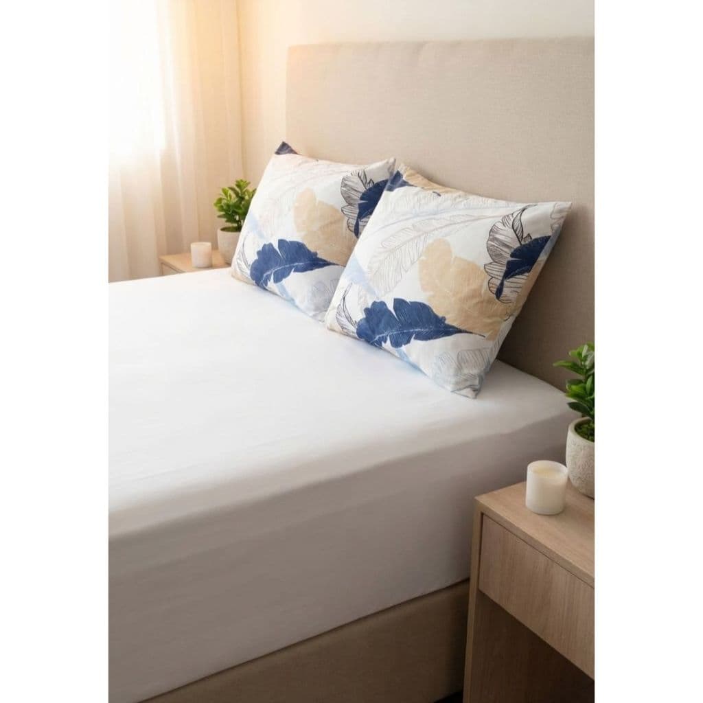 Jogo de Lençol Cama Casal 3 peças Lençol C/Elástico 100% Algodão Aleatório
