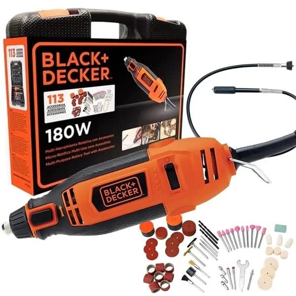 Micro Retifica Kit Completo Com Maleta Black Decker Rt18k