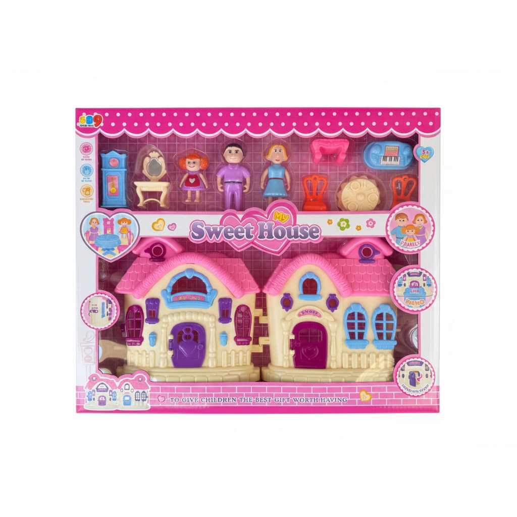 Casa De Boneca Com Móveis E Acessórios Casinha Articulada
