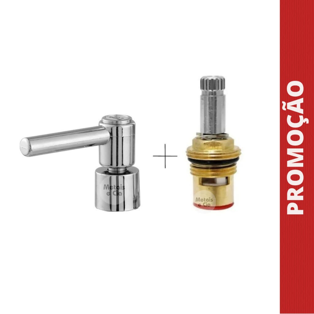Kit Reparo M18 Com Acabamento C65 Para Registro Torneira 1/4 De Volta Completo