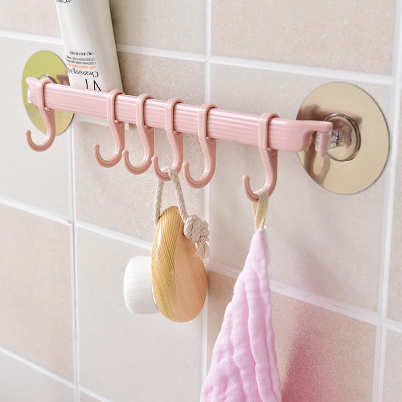 Suporte de Gancho Multiuso - Sucção Ajustável para Banheiro e Cozinha
