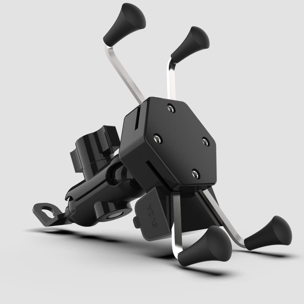 Suporte Universal Aprovado Anatel para Moto - Stallion, Carregador Turbo USB