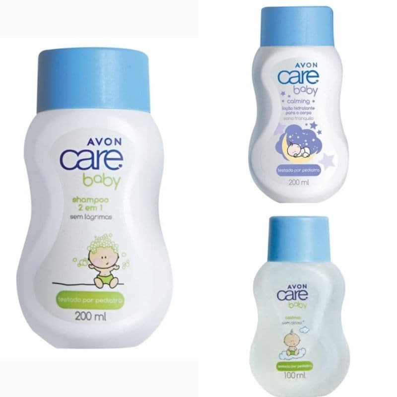 Combo Avon Baby Care Original: Shampoo 2 em 1, Loção Hidratante e Colônia infantil, escolha seu kit favorito