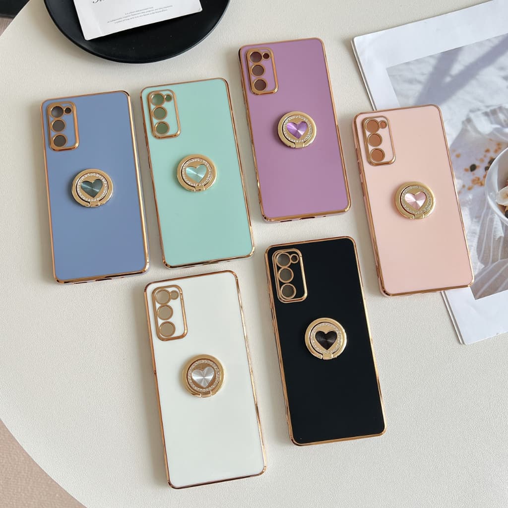 Capa Capinha Galaxy A57 A37 A17 A07 A56 A36 A26 A16 A06 M56 M36 M16 M53 M33 M23 M13 M32 M12 com Anel Coração