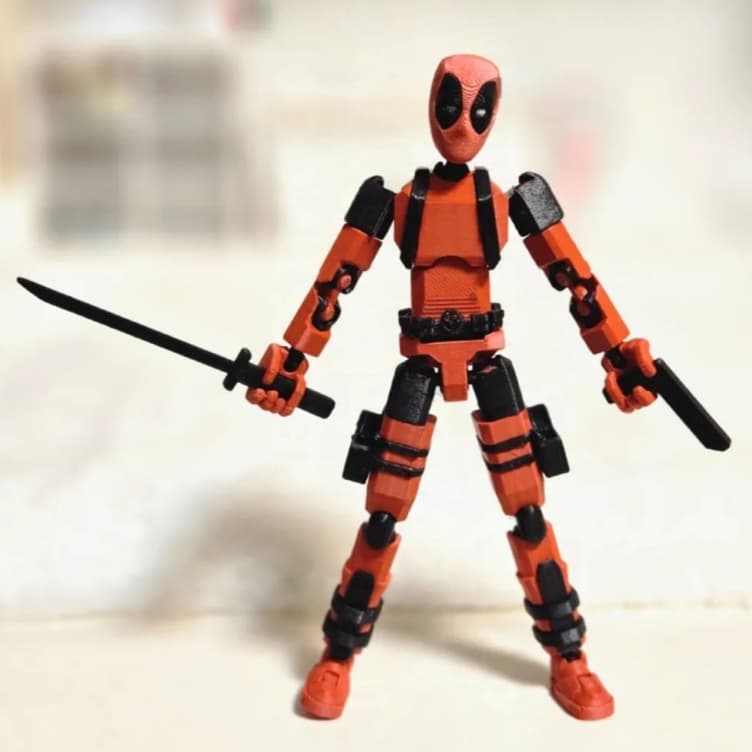 Boneco Deadpool  Dummy Articulado – Action Figure Colecionável - 3D