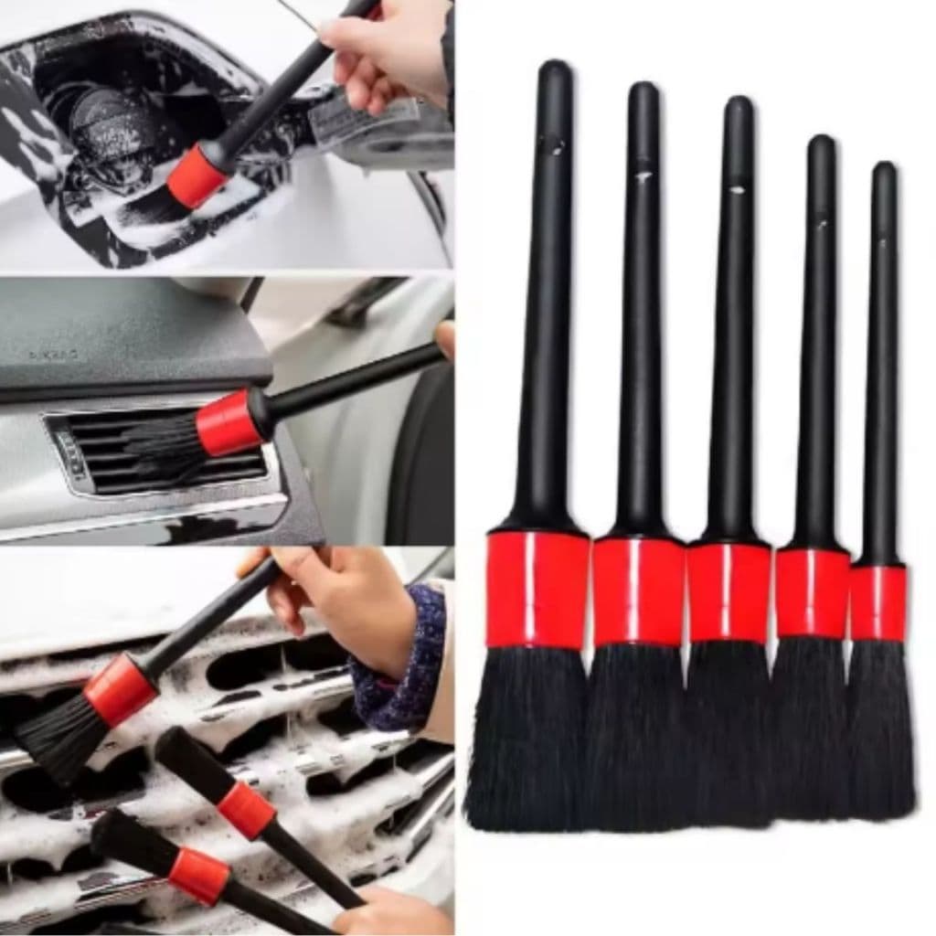 Kit Pincel De Higienização Automotiva 5 Tamanhos Para Carro