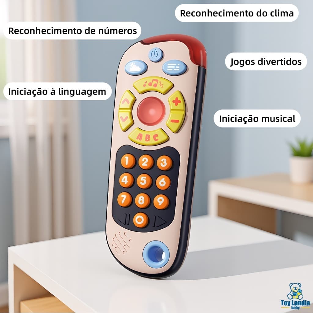 Brinquedo musical com controle remoto para bebê, treino de preensão, brinquedo educativo precoce