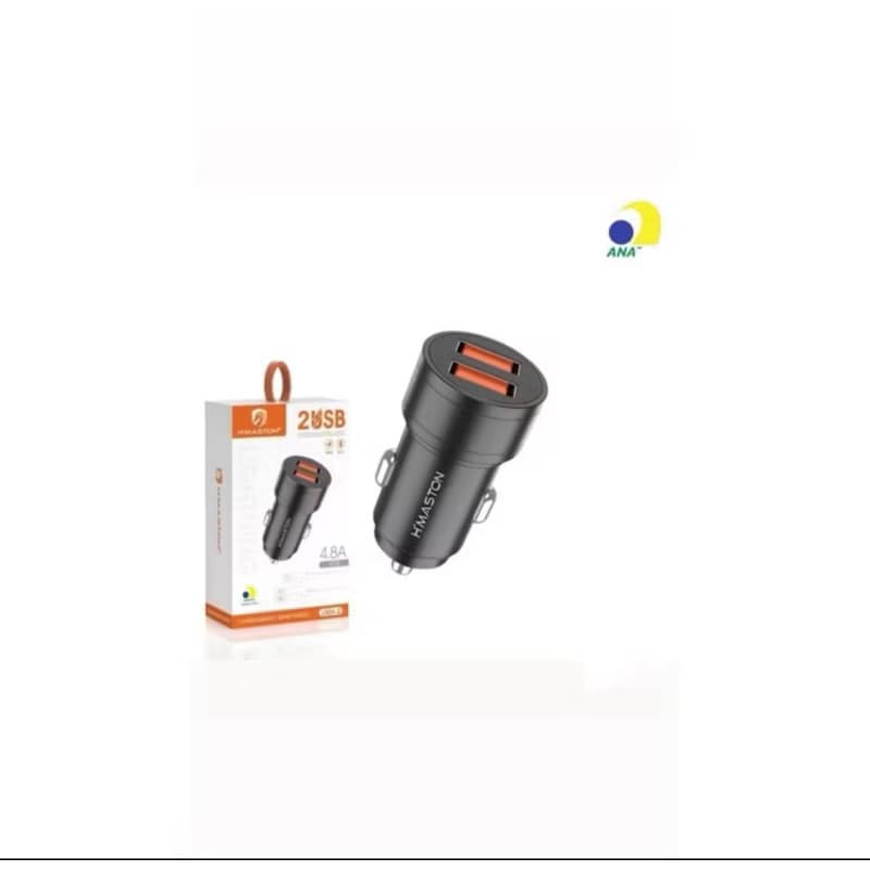 Carregador Veicular 2 USB 4.8A + Cabo iOS Incluso – Hmaston Super Rápido