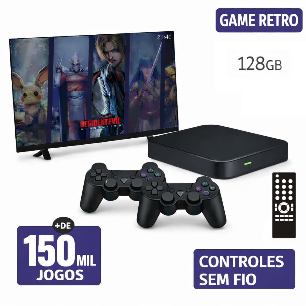 Vídeo Game Elite Retro 2026 Atualizado Com 2 Controles Sem fio