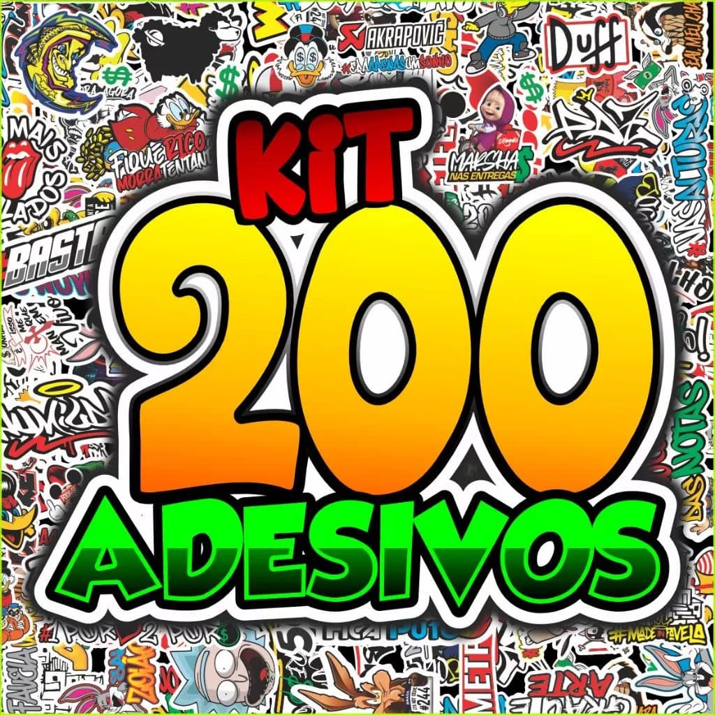 kit 200 Adesivos Figurinhas para Bike Carro Moto Capacete - Frases Grau 244 Aranha - APROVA D'AGUA
