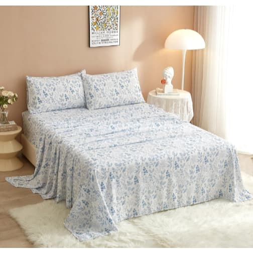 Kit 5 Lençol Casal 3 Peças Estampado Jogo de Roupa de Cama Casal Box Confortável Macio