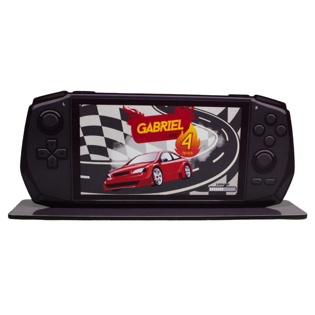 Plaquinha Decorativa Personalizável Gamer – Centro de Mesa – Nome e Idade – Decoração Festa Controle Videogame – Premium