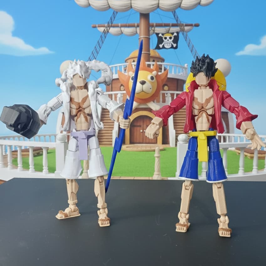 BONECO ARTICULADO MONTADO DUMMY MONKEY D. LUFFY GEAR 5 ONE PIECE