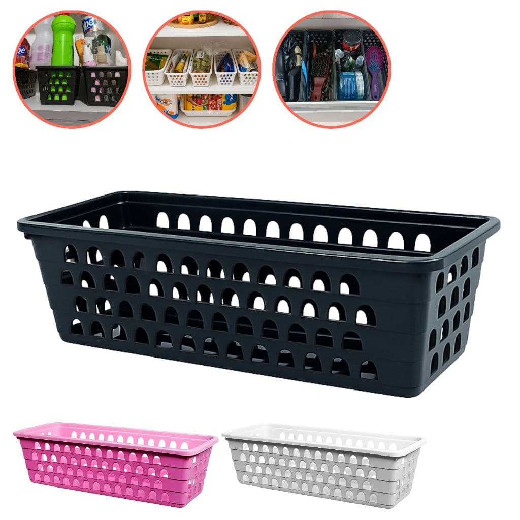 Kit Organizadores Cesto Porta Maquiagem Banheiro Gaveta Empilhável Cozinha Multiuso Modular Geladeira Guarda Roupa