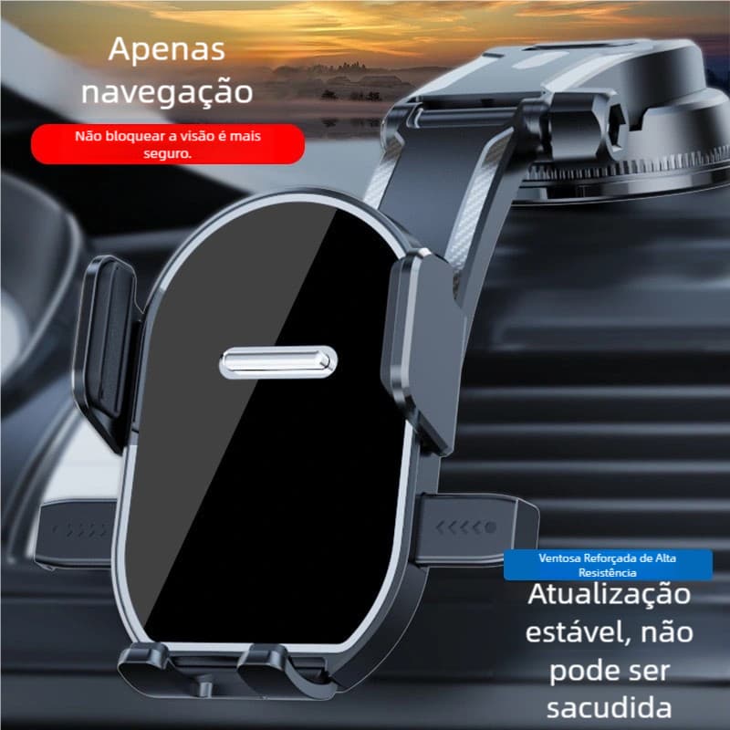 Suporte de Telefone para Carro - Braço Longo, Ventosa Forte, Rotação 360°, Antichoque
