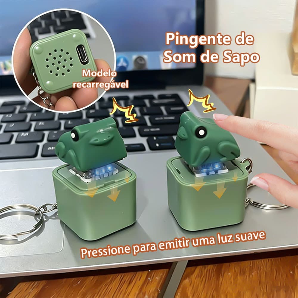 Teclado Mecânico Recarregável Interruptores Testador Chaveiros Alto-Falante Amostra Sapo