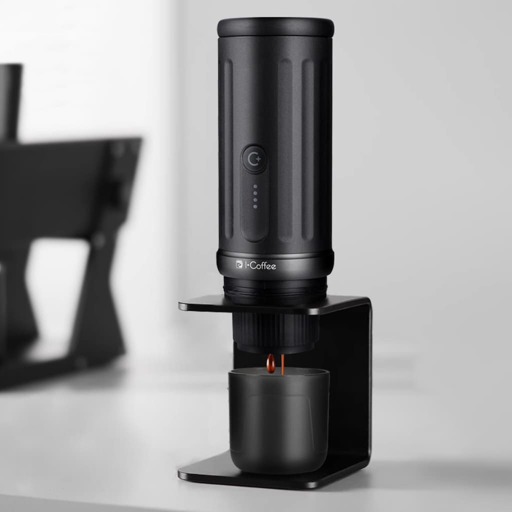 Máquina de Café Expresso Portátil 2 em 1 Preto Elétrica aquecimento, Capsulas