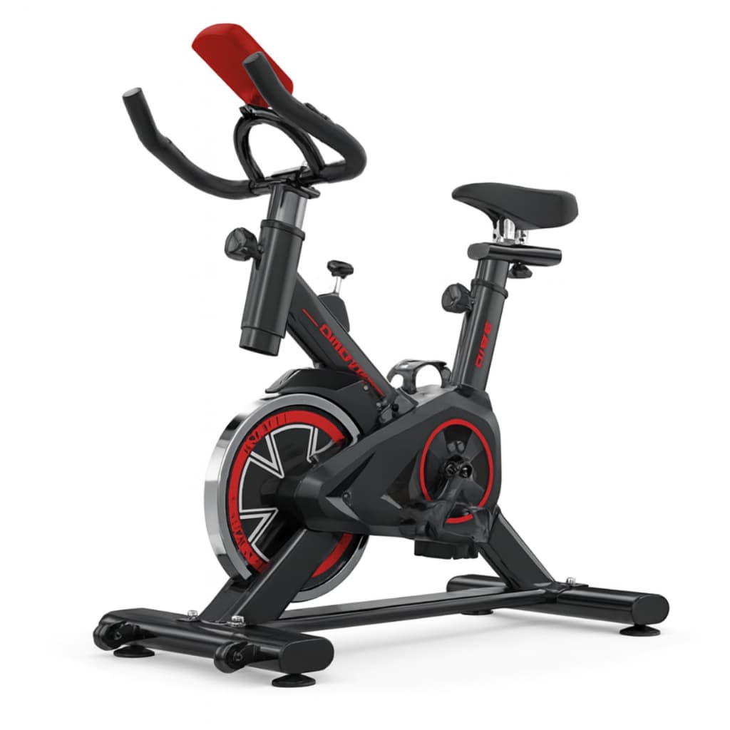 Bicicleta Ergométrica Spinning Fitnesse Academia Profissional Reforçada Preto Vermelho Ajustável