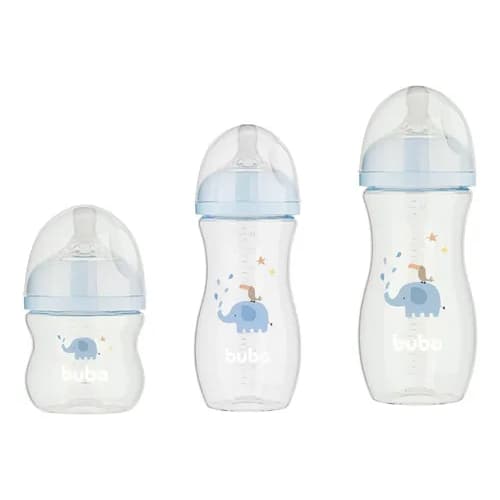 Mamadeira Buba Easy Flow Elefante 120ml 270ml 330ml Rosa Azul