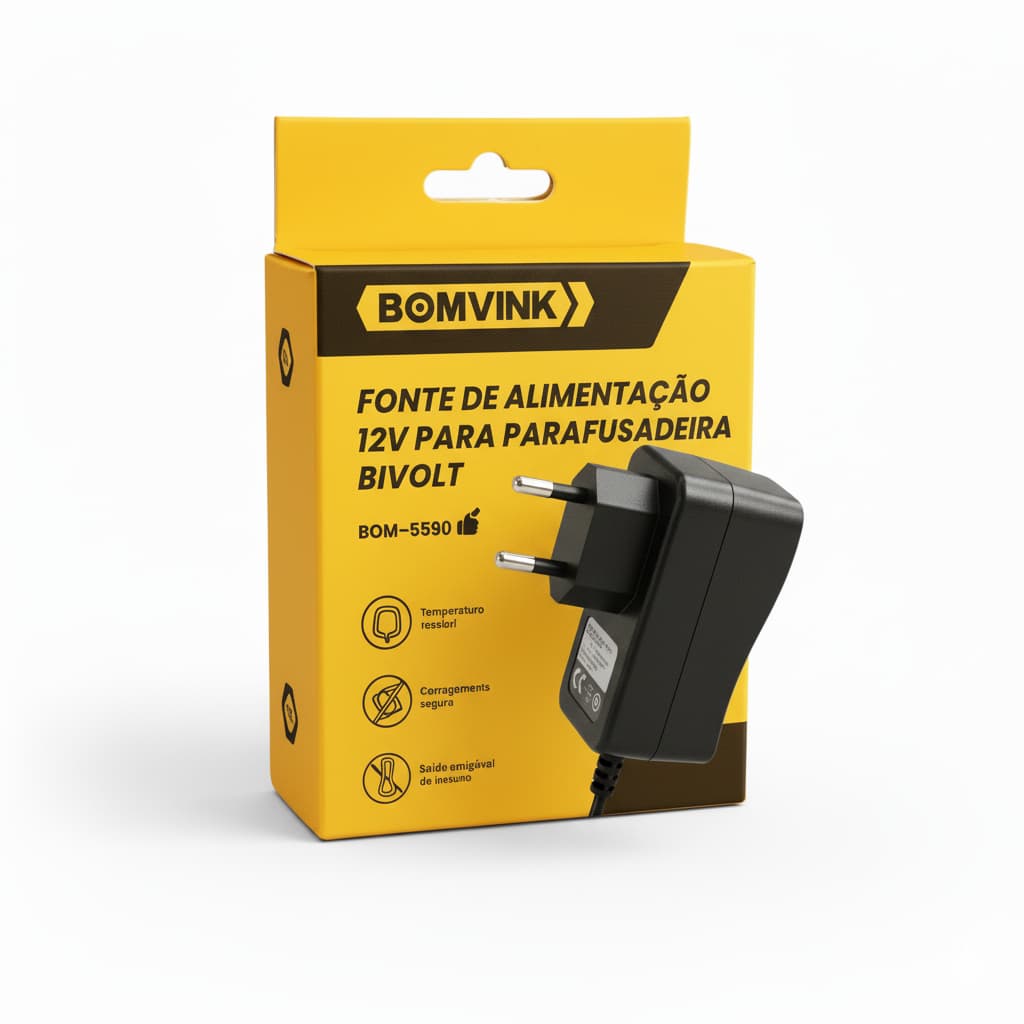 Fonte De Alimentação 12v Para Parafusadeira Bivolt Resistente Bomvink - Promoção !