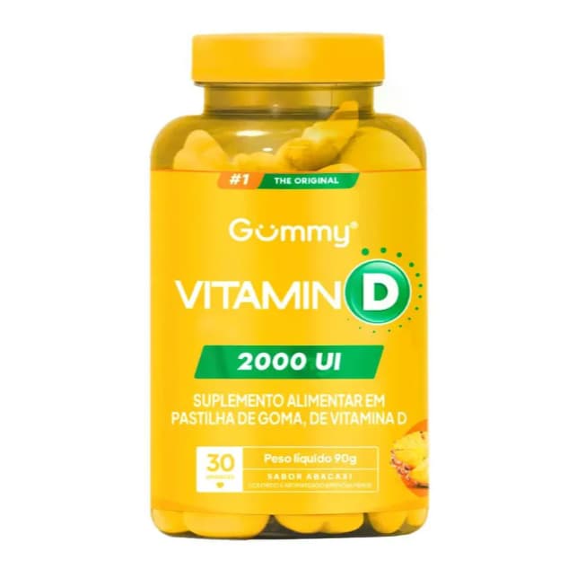 Suplemento Alimentar Gummy Vitamina D Sabor Abacaxi C/30uni Abacaxi