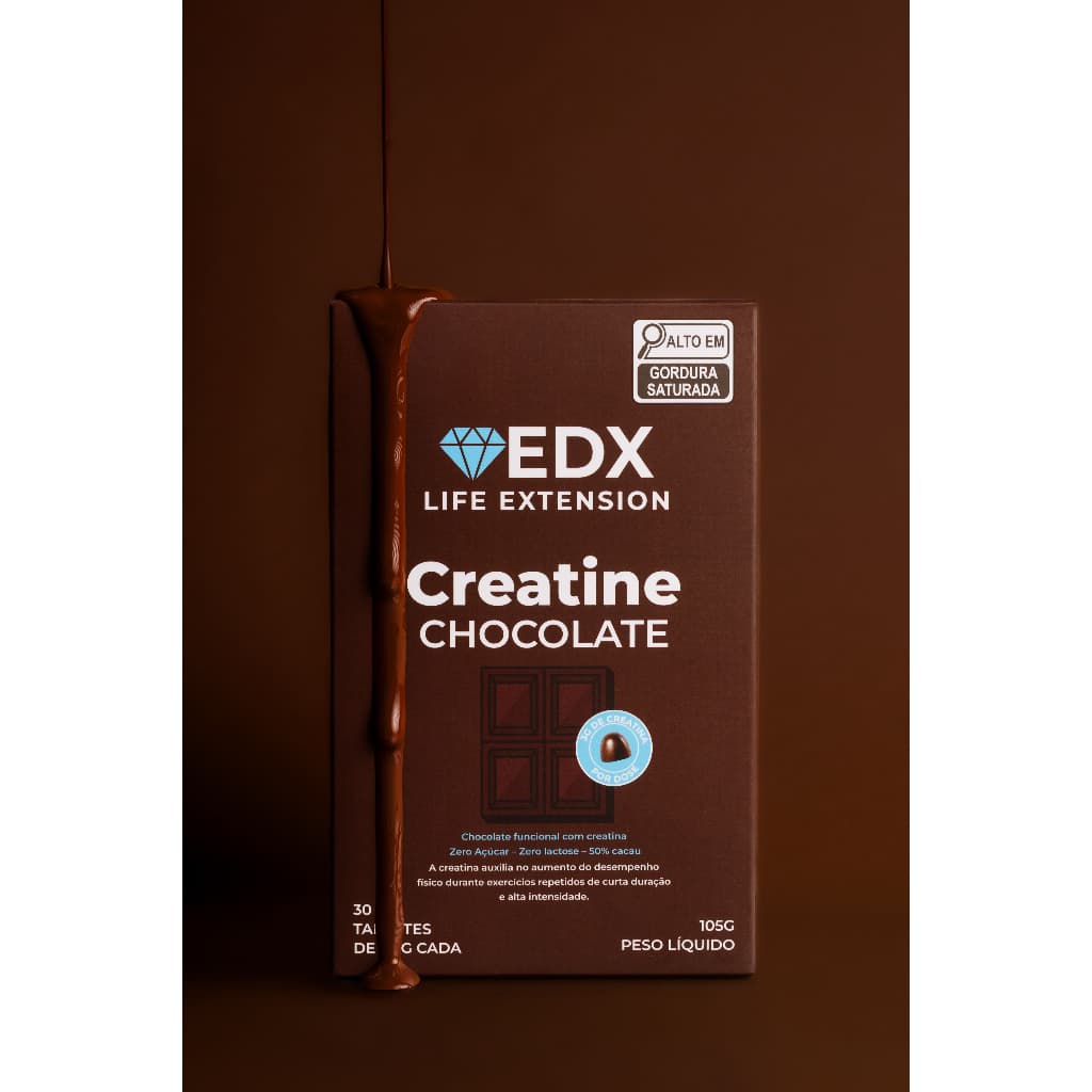 Creatina Chocolate Suplemento Alimentar 30 Tabletes - Creatina de chocolate em barra - Importada
