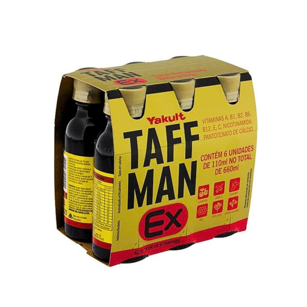 Kit com 6 Taffman Ex Yakult - Vitaminas, Mais Energia e Melhor Recuperação