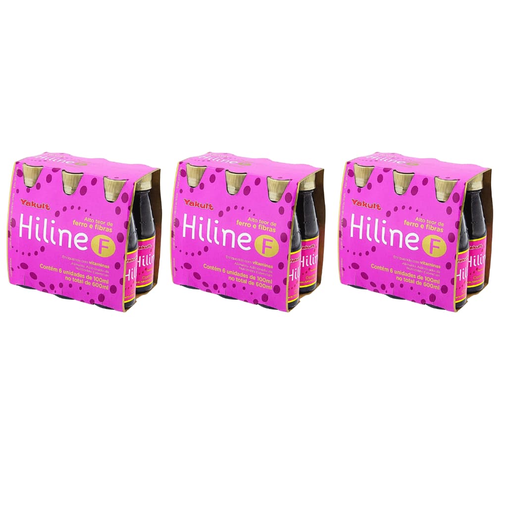 Kit com 18 Unidades Hiline Yakult Vitaminas 100ml -- Vitaminas, Mais Energia e Recuperação