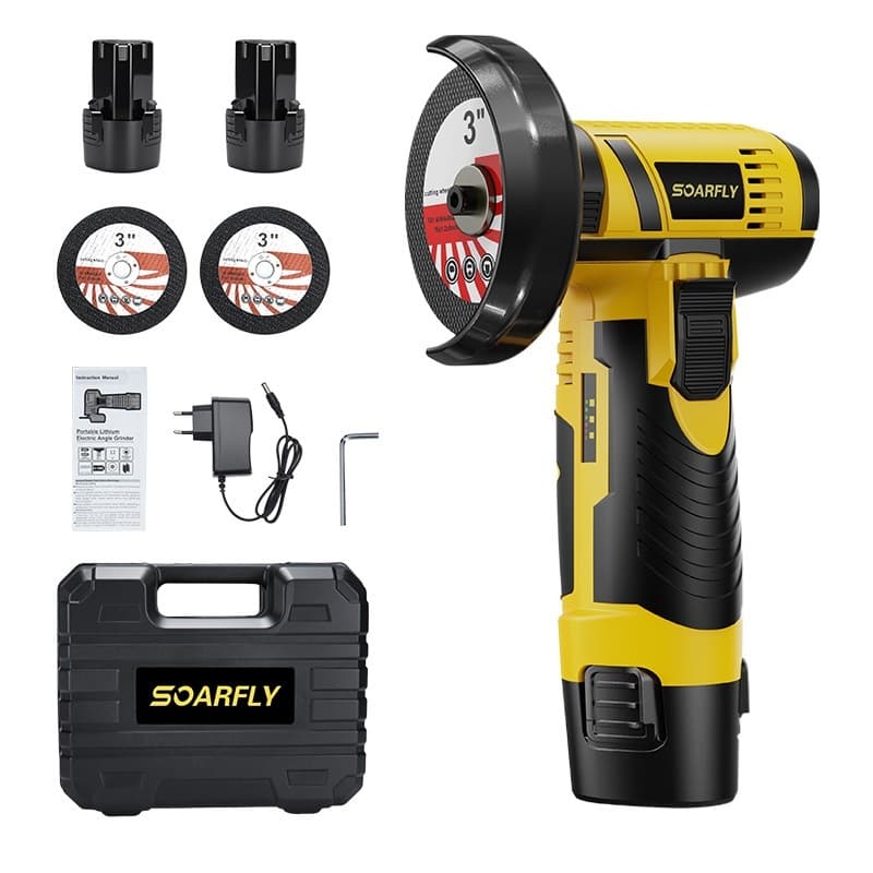 Mini Esmerilhadeira Lixadeira Elétrica Sem Fio Bivolt 110v/220v 2 Baterias 18V Com Maleta