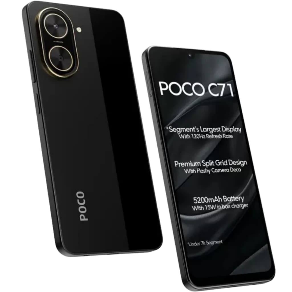 Smartphone Xiaomi Poco C71 Preto 128GB + 4GB RAM Original