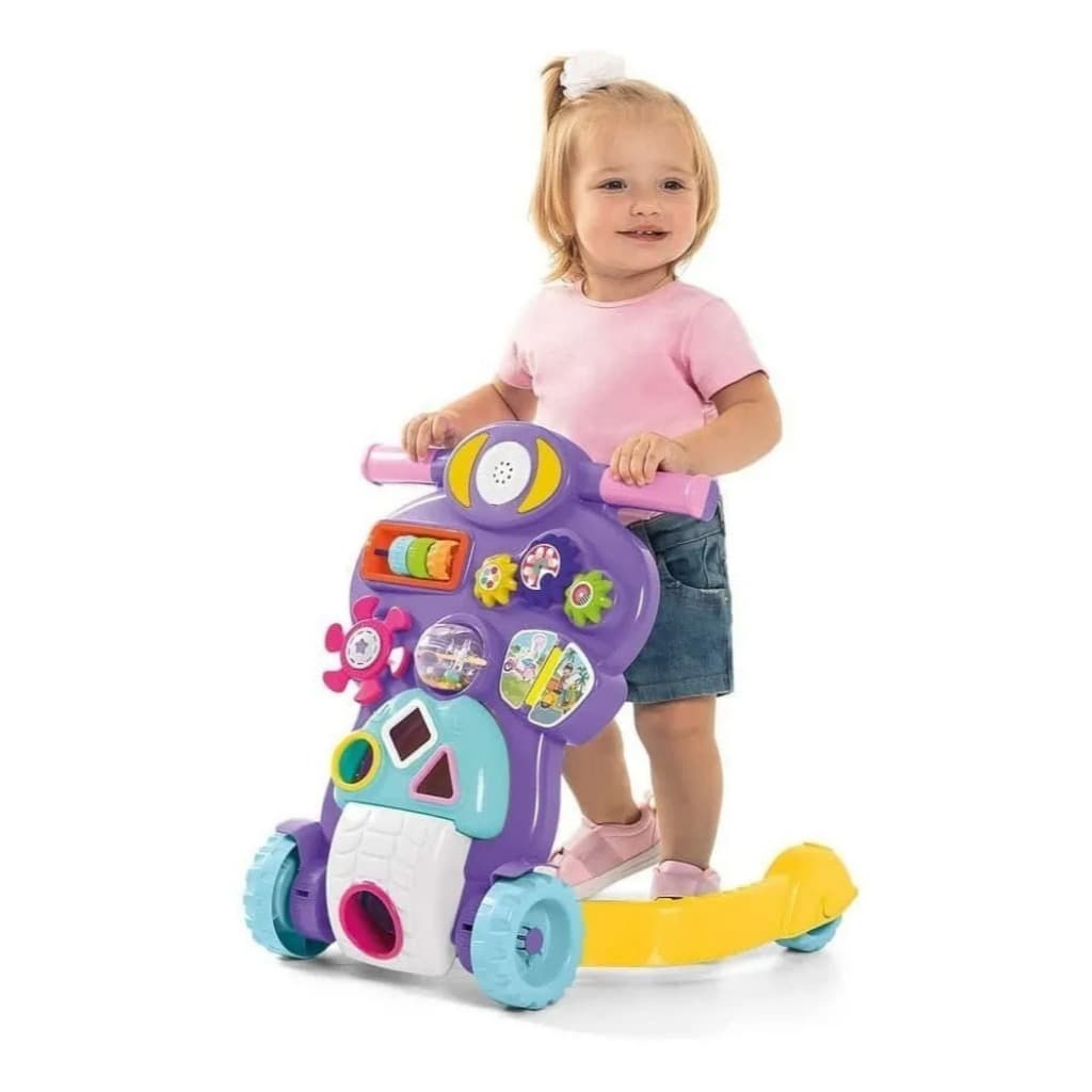 Andador Infantil Para Bebê E Centro De Atividades Educativo Cor Violeta Violeta