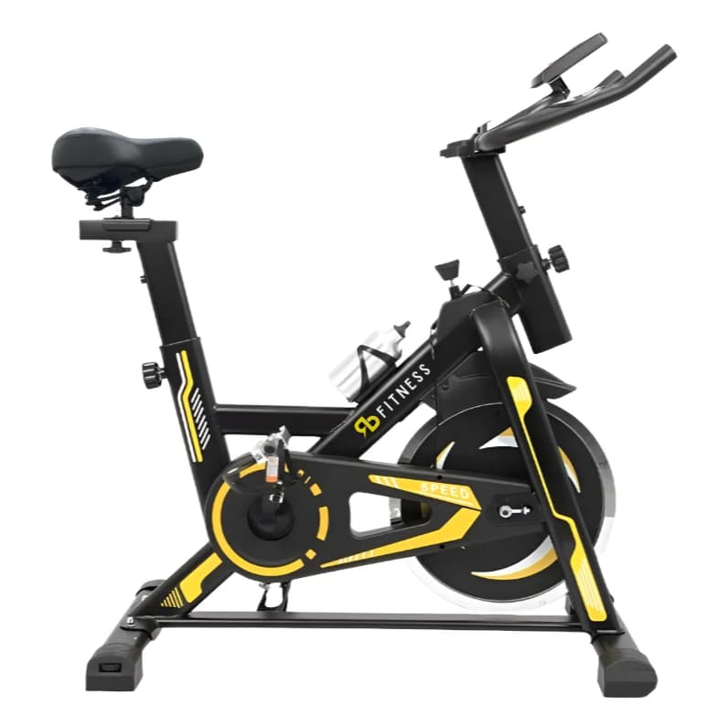Bicicleta Ergométrica Spinning 13kg De Inércia Preto/amarelo