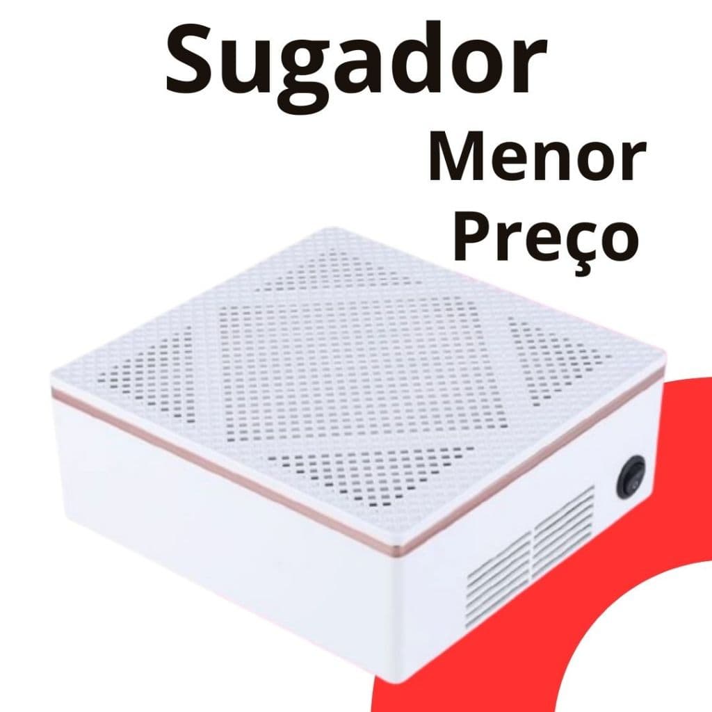 Coletor Sugador Aspirador De Pó para Unha GEL Fibra Bivolt super potente Entrega Imediata Menor Preço