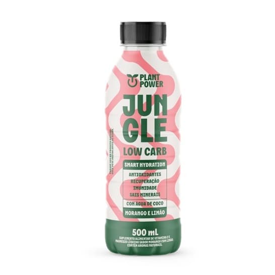Jungle Isotônico Natural Low Carb Sabor Morango C/ Limão 500ml