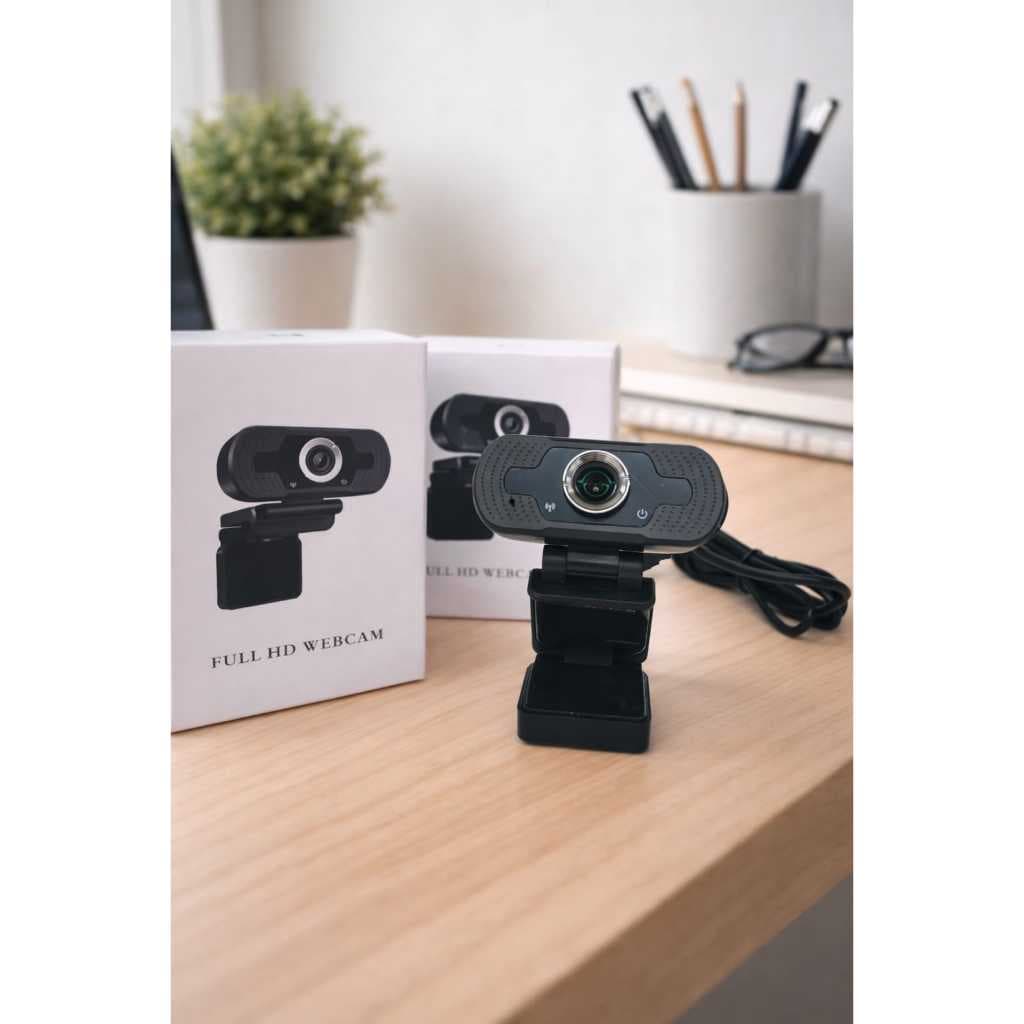 Webcam Camera Computador Full HD 1080p B1-2MP USB Plug Play com Microfone Embutido para Vídeos e Chamadas