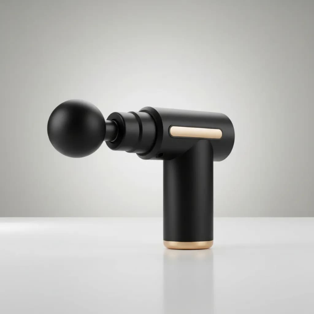 Massageador Portátil Elétrico Várias Intensidades Alta Frequência Muscular USB-C Cor Preto