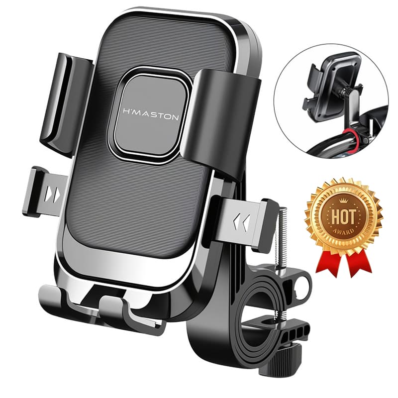Suporte Para Telefone Motocicleta e Bicicleta 360 ° Ajustável Montagem De Giratória,com Proteção à prova de choque
