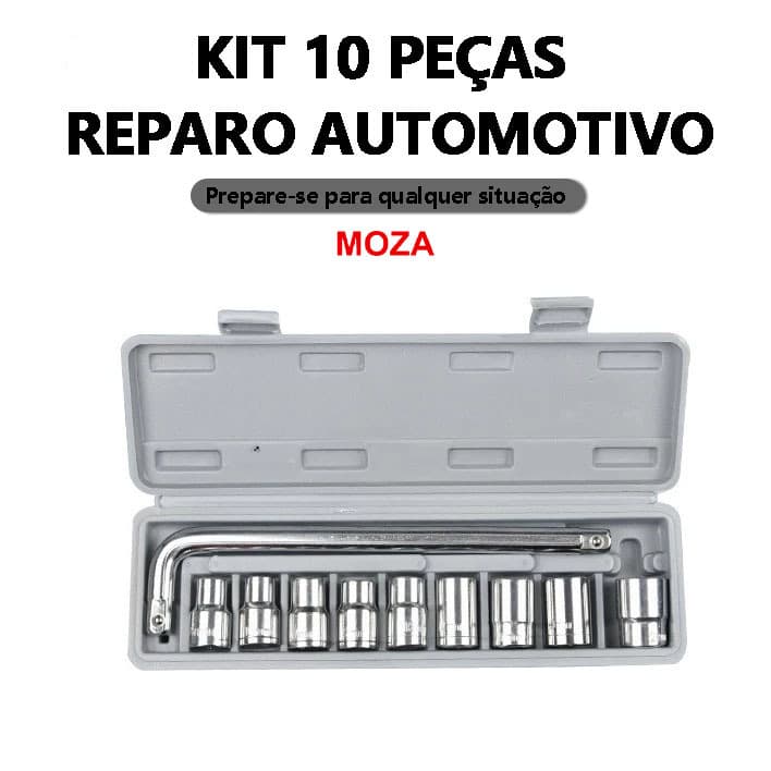 Kit de ferramentas de 10 peças, incluindo chave L, soquete e caixa de ferramentas, para desmontagem e reparo manual