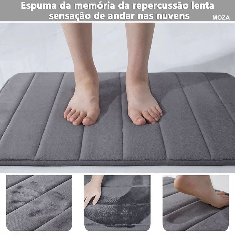 Tapete - macio, secagem rápida e antiderrapante (40x60 cm). Ideal para banheiro, cozinha, sala e quarto.