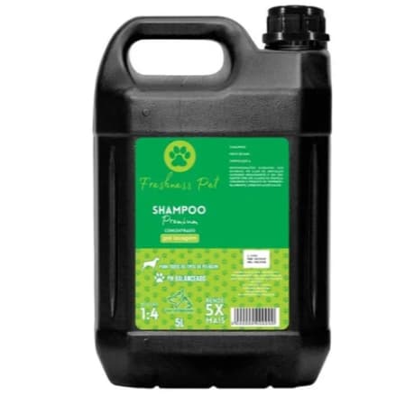 Shampoo Pré-Lavagem Freshness Pet 5 Litros - Limpeza Profunda e Alto Rendimento 1:4 - Ideal para Cães e Gatos