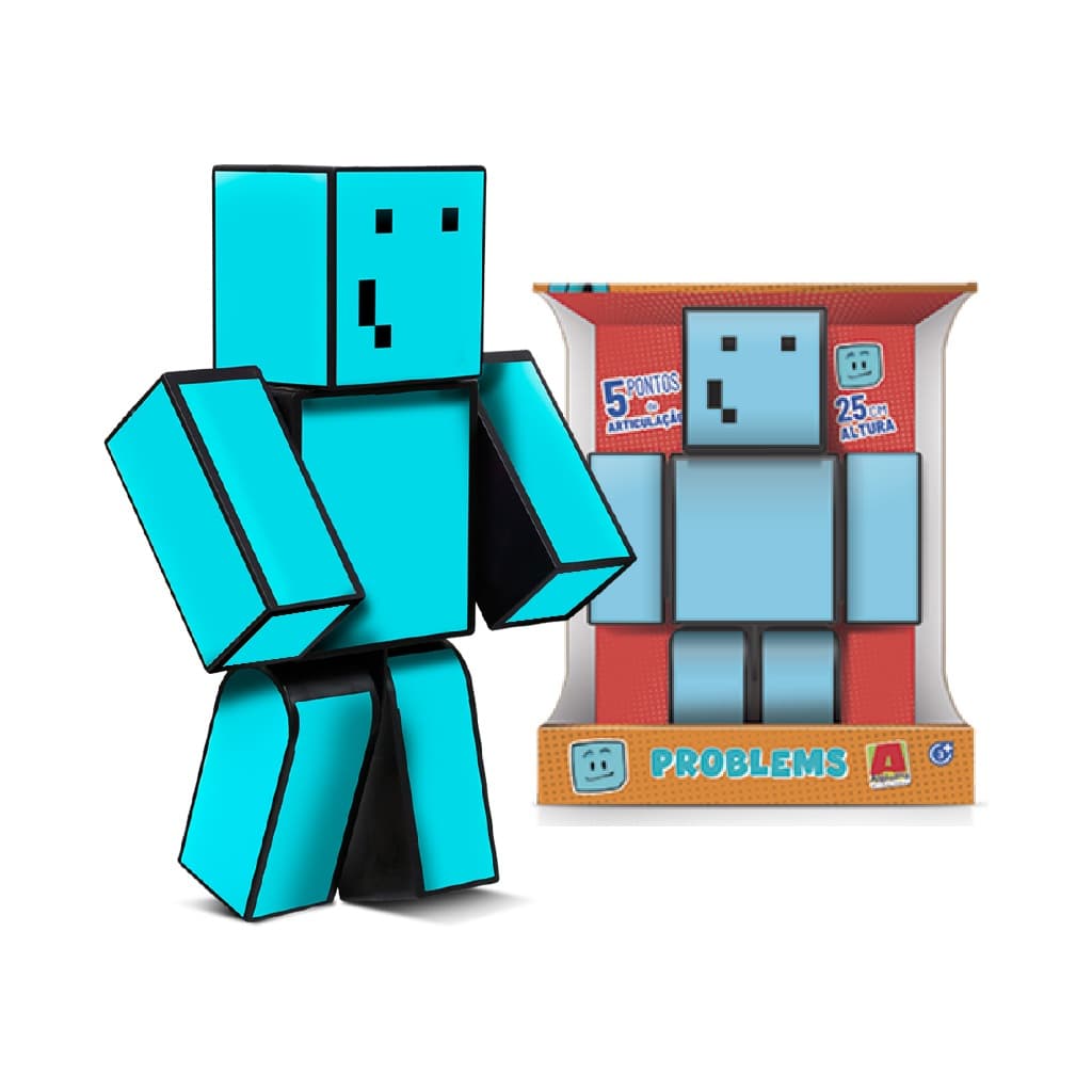Boneco Problems 25cm Youtuber Gamer Articulado Brinquedo Colecionavel