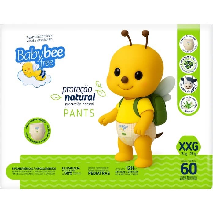 babybee natural 2xxg pants 54 fraldas