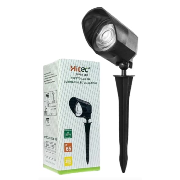 Luminária Espeto Led De Jardim 5w Azul Hitec Carcaça Preto Luminária Espeto Led De Jardim 5w Azul Hitec Carcaça PretoLum